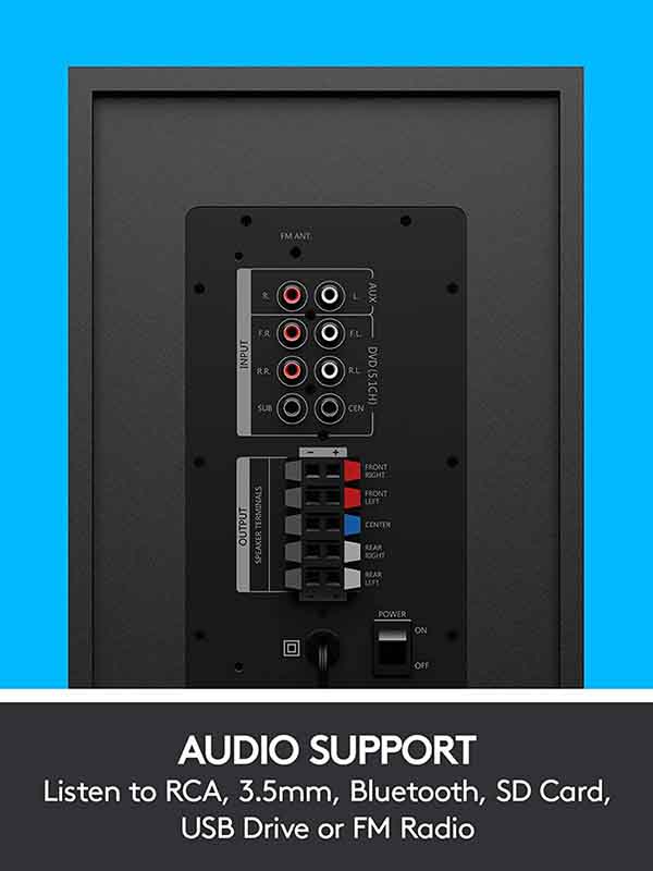 Logitech Z607 5.1 Surround Sound Bluetooth Speaker System, Black